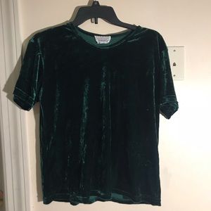 green velvet tee